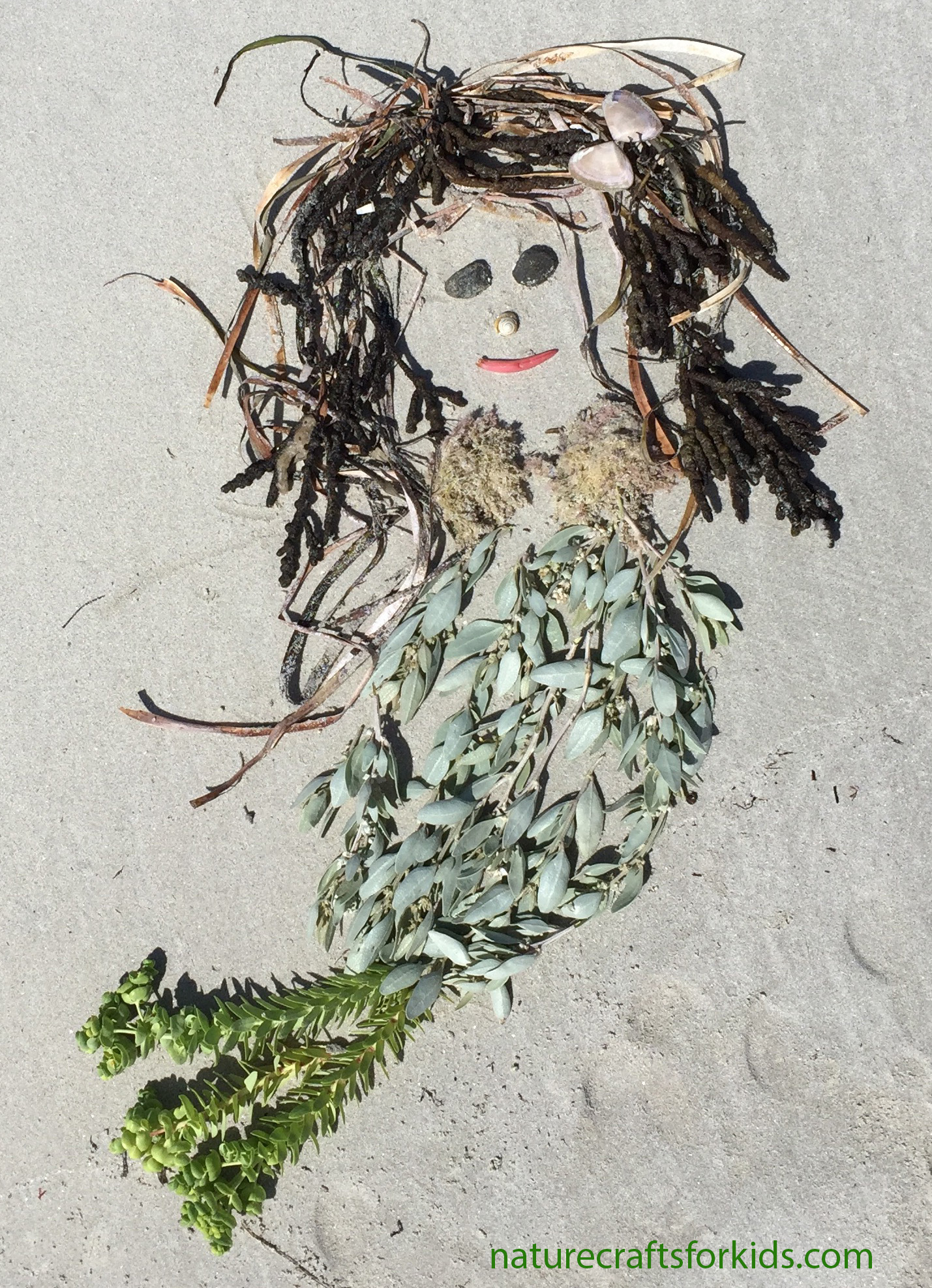 Seaweed-mermaid-land-art-nature-craft