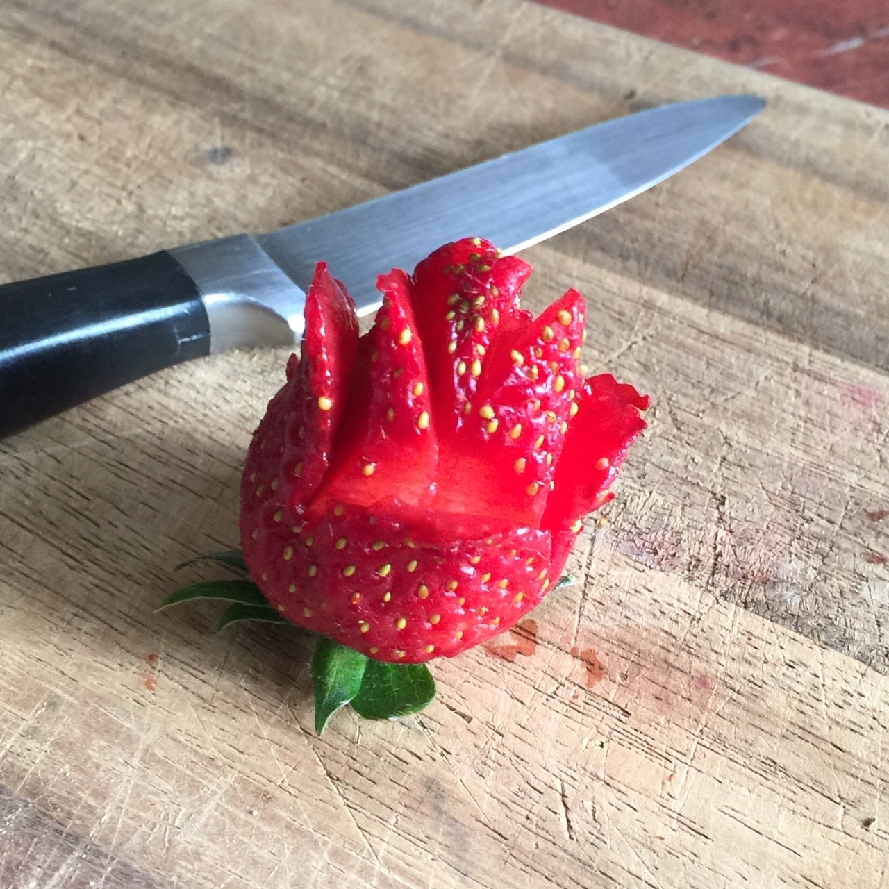 Strawberry rose nature crafts for kids